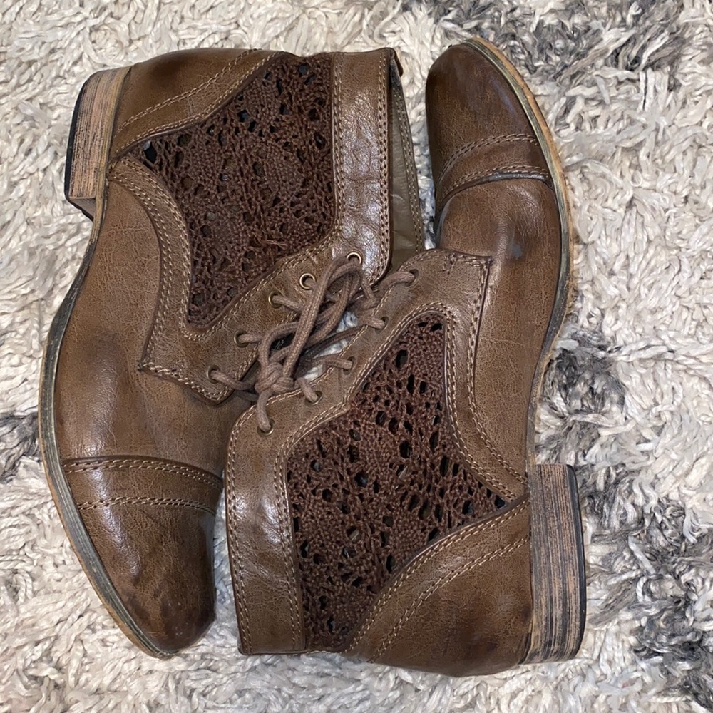 Brown Crochet Booties